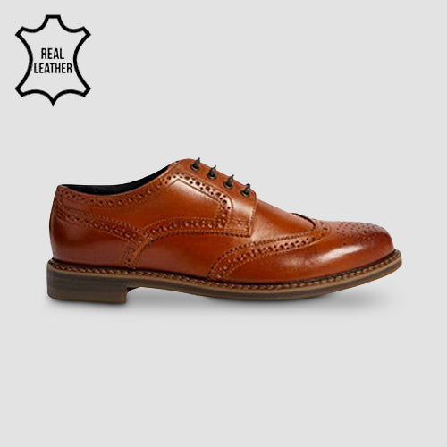 Marks & Spencer Genuine Leather Brogue Dress Shoes in Brown