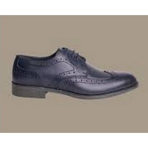 Marks & Spencer Genuine Leather Brogue Dress Shoes in Navy