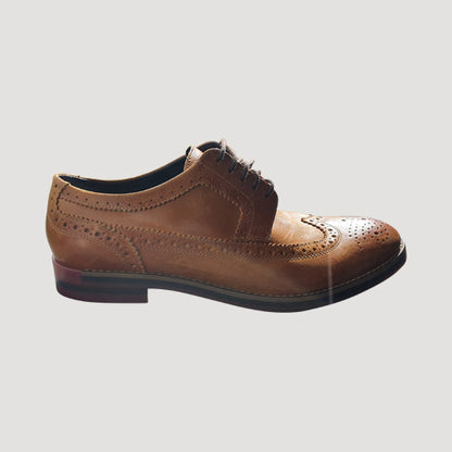 Marks & Spencer Genuine Leather Brogue Dress Shoes in Tan