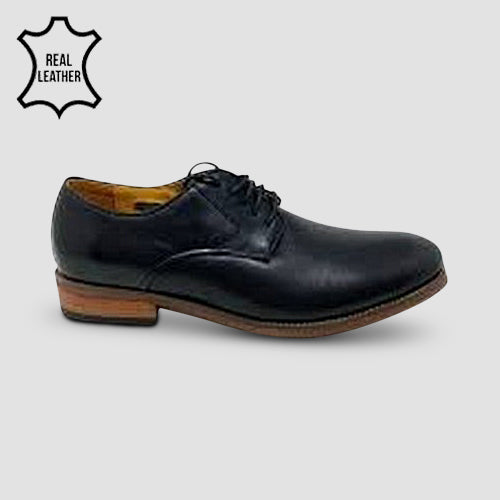 Marks & Spencer Genuine Leather Lace-Up Plain Dress Shoes in Black