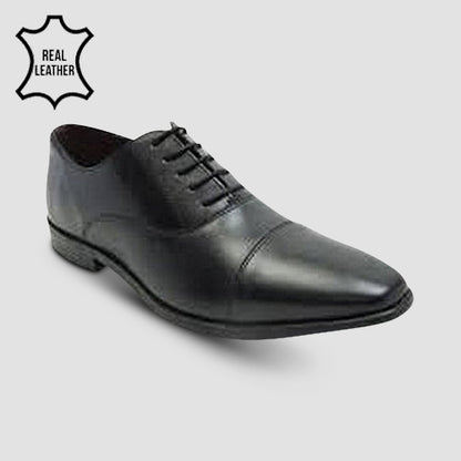 Marks & Spencer Genuine Leather Lace-Up Toe Top Shoes in Black