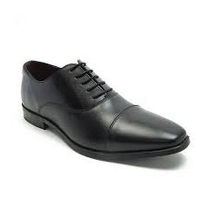 Marks & Spencer Genuine Leather Lace-Up Toe Top Shoes in Black
