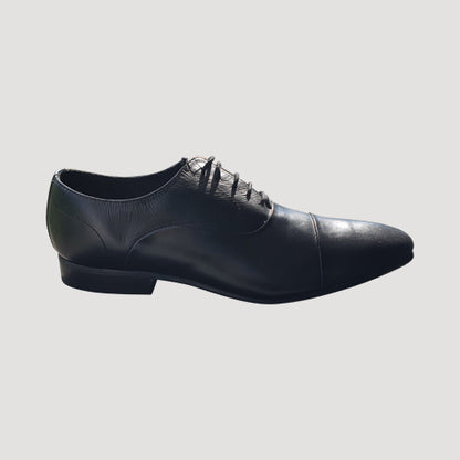 Marks & Spencer Genuine Leather Lace-Up Toe Top Shoes in Black