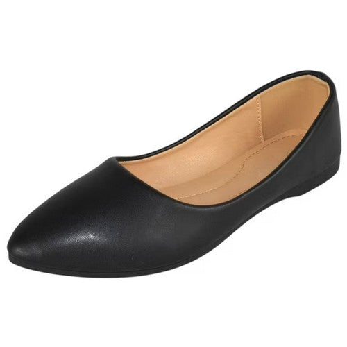 Classic Point Flats in Black