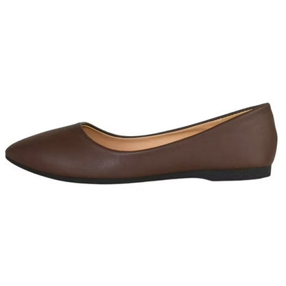 Classic Point Flats in Dark Brown