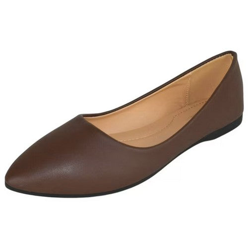 Classic Point Flats in Dark Brown