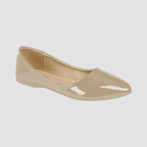 Classic Point Flats in Taupe Patent