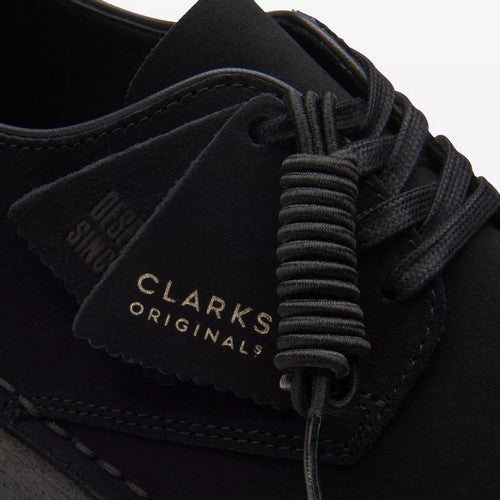 Clarks Original Coal London in Black Suede