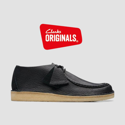Clarks Original Desert Nomad in Black Leather