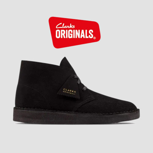 Clarks Original Desert Coal in Black Suede