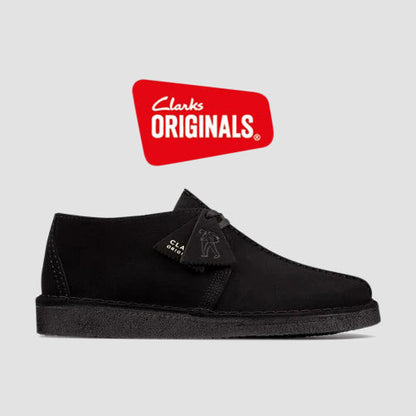 Clarks Original Desert Trek in Black Suede 