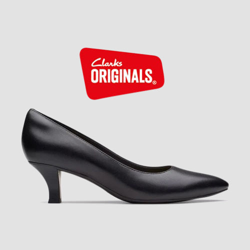 Clarks Original Kepley Vine in Black Leather  
