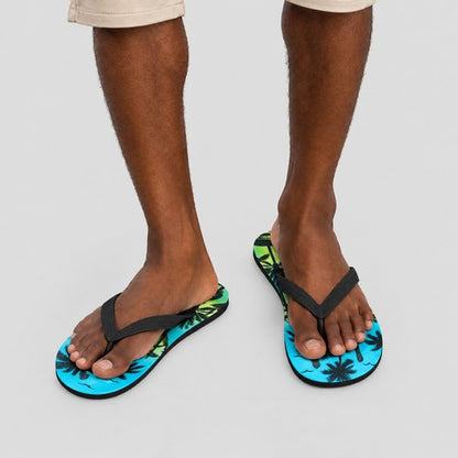 Palm Tree Flip-Flop in Black