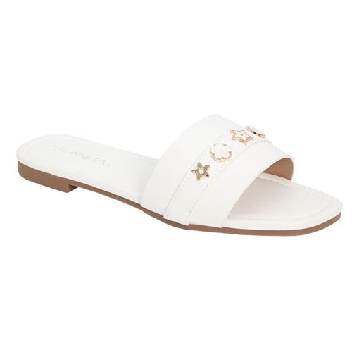 Monogram Gold Badge Slipper