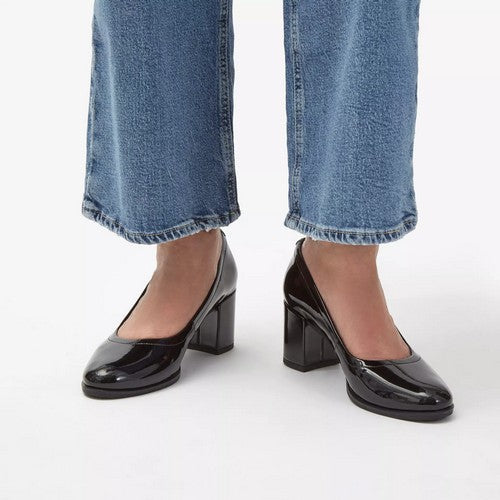 Clarks Original Freva 55 Court in Black Patent Leather