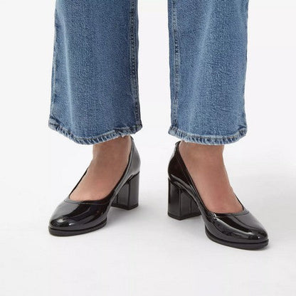 Clarks Original Freva 55 Court in Black Patent Leather
