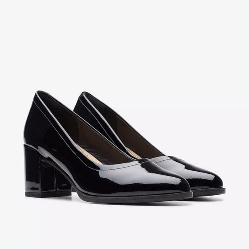 Clarks Original Freva 55 Court in Black Patent Leather