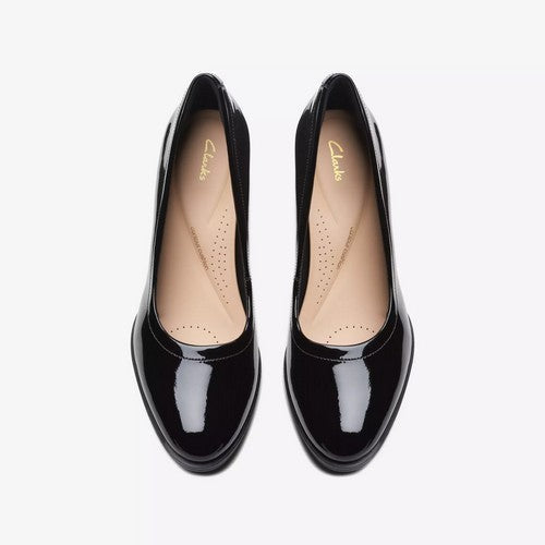 Clarks Original Freva 55 Court in Black Patent Leather