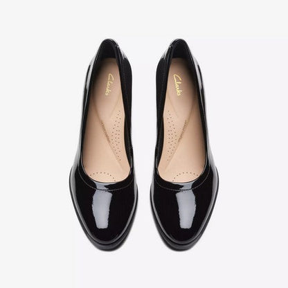 Clarks Original Freva 55 Court in Black Patent Leather