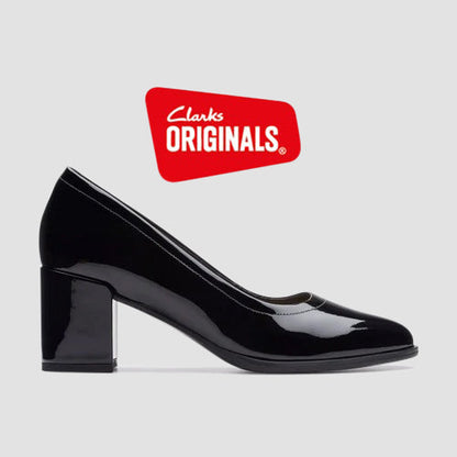 Clarks Original Freva 55 Court in Black Patent