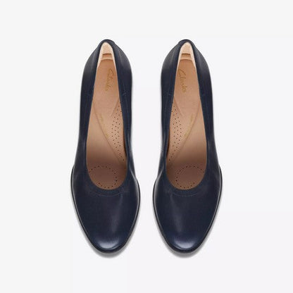 Clarks Original Freva 55 Court in Navy Leather