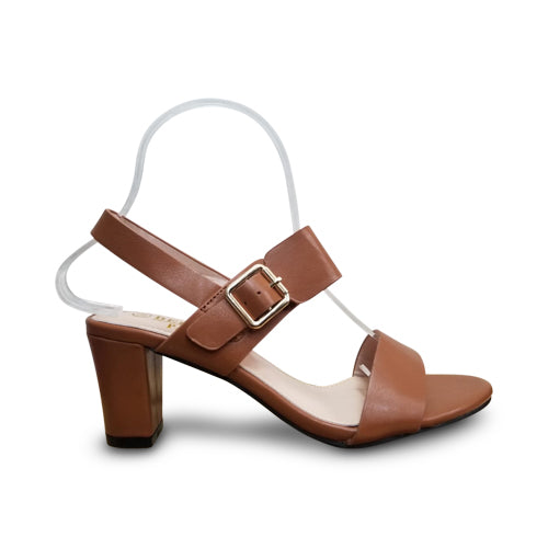 Square Buckle Heeled Sandal