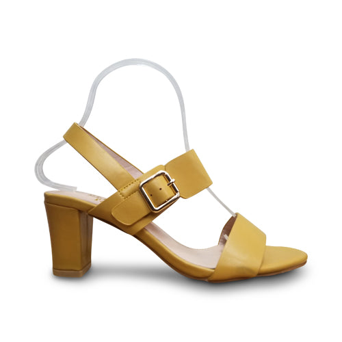 Square Buckle Heeled Sandal