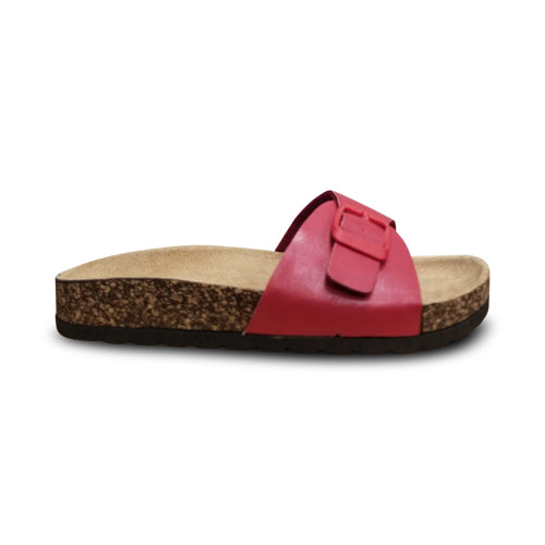 1-Buckle Slide Birkie Slippers Red