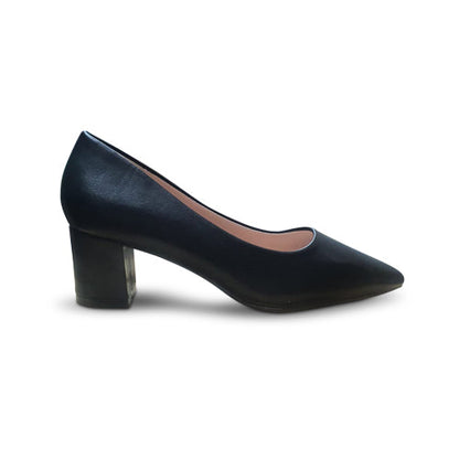 Block Heel Point Toe Pump