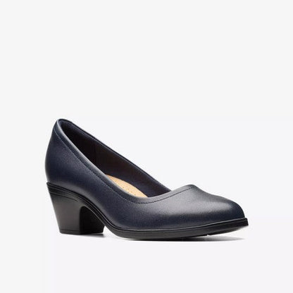 Clarks Original Emily2 Ruby in Navy Leather
