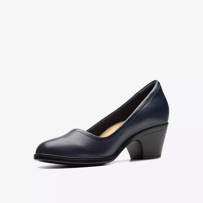 Clarks Original Emily2 Ruby in Navy Leather