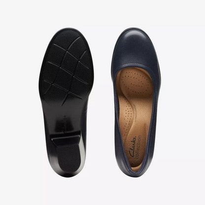 Clarks Original Emily2 Ruby in Navy Leather