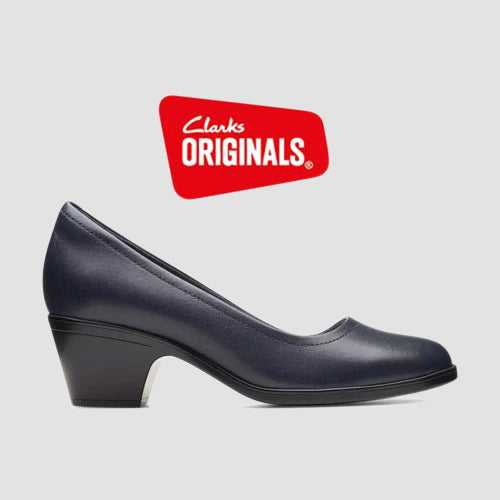 Clarks Original Emily2 Ruby in Navy Leather