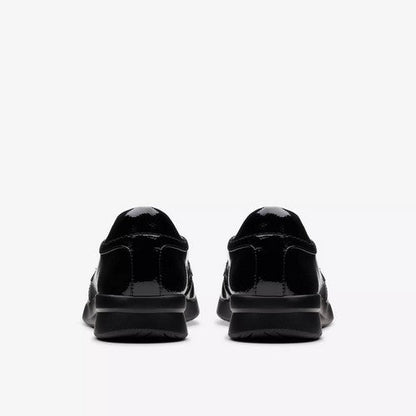 Clarks Original Ellowyn Penny in Black Crinkle Patent Leather