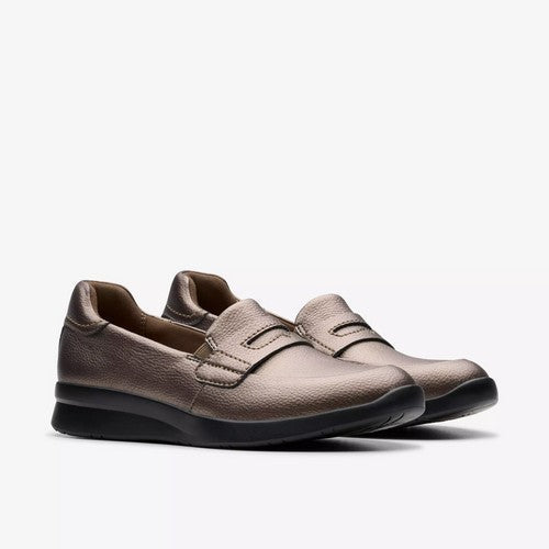 Clarks Original Ellowyn Penny in Bronze Metallic Leather
