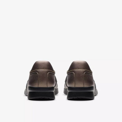 Clarks Original Ellowyn Penny in Bronze Metallic Leather