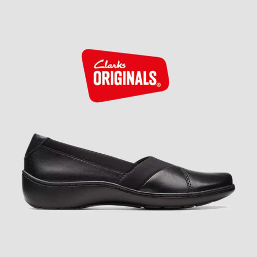 Clarks Original Cora Charm in Black Leather  