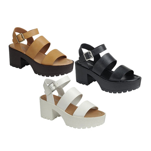 KIRA-25 Strappy Platform Lug Sandal