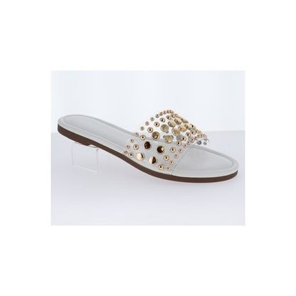 Stud Slipper in White