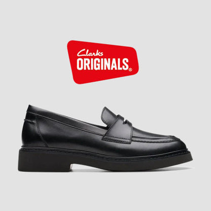 Clarks Original Splend Edge in Black Leather  