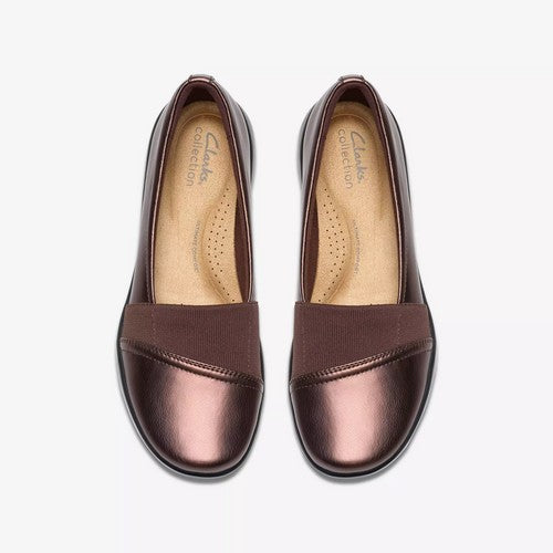 Clarks Original Kaetlyn Rhea in Bronze Metallic Leather