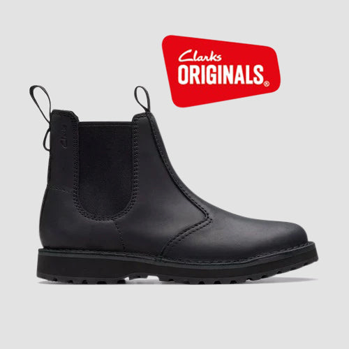 Clarks Original Solsbury Easy in Black Leather