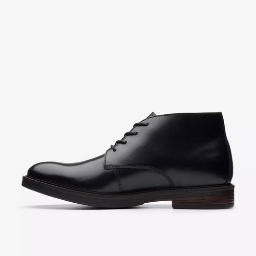 Clarks Original Paulson Mid in Black Leather