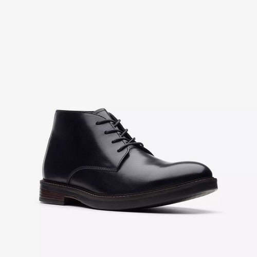 Clarks Original Paulson Mid in Black Leather