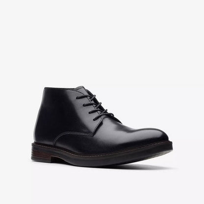 Clarks Original Paulson Mid in Black Leather