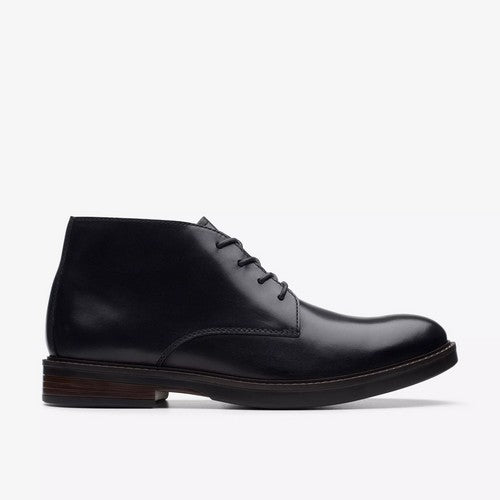 Clarks Original Paulson Mid in Black Leather