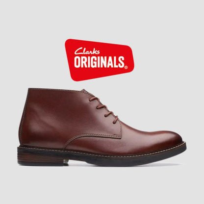 Clarks Original Paulson Mid in Mahogany Leather 