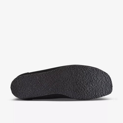 Clarks Original Wallabee Desert Boot Loafer in Black Suede