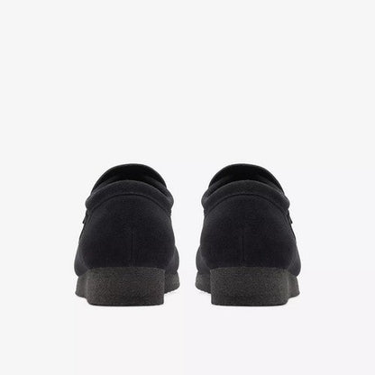 Clarks Original Wallabee Desert Boot Loafer in Black Suede