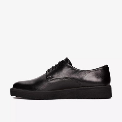 Clarks Original Glickly Derby Leather Shoe in Black